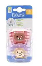 Dr. Brown Prevent Pacifier Pink Animal Face 6-12m, ., 2